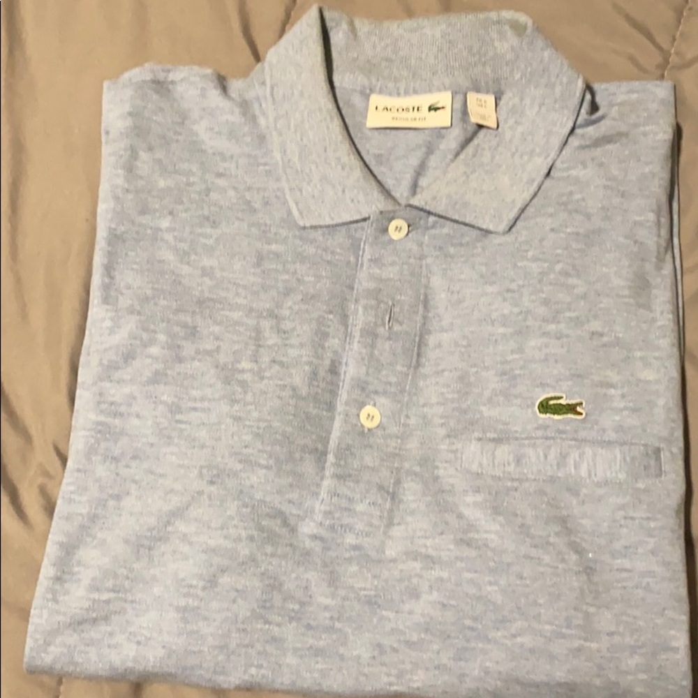 Classic light blue Lacoste polo